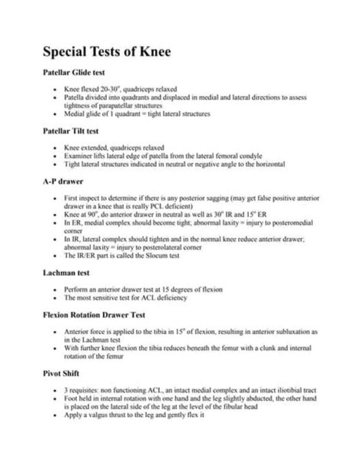 Knee Special Tests PDF: Essential Diagnostic Guides for Accurate Injury Evaluation