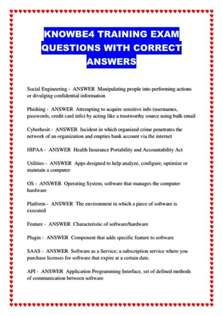 KnowBe4 2024 Quiz Answers PDF – Official 2024 Cybersecurity Quiz Solutions
