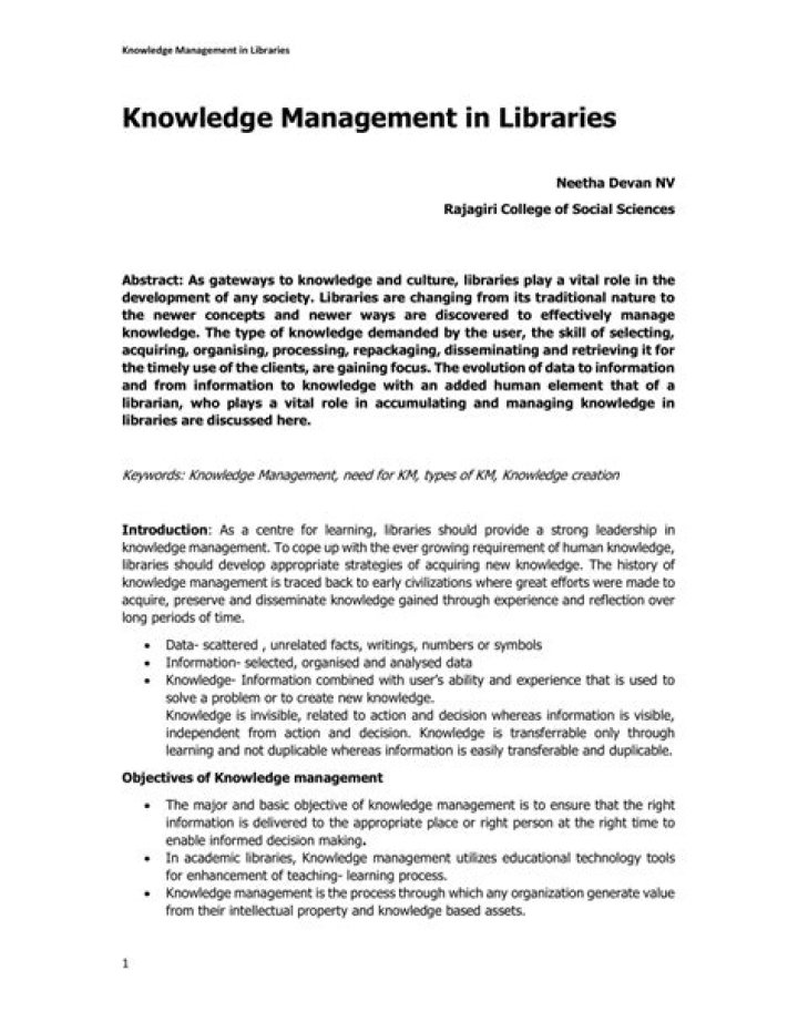 Mastering Knowledge Management in Libraries: A PDF Guide