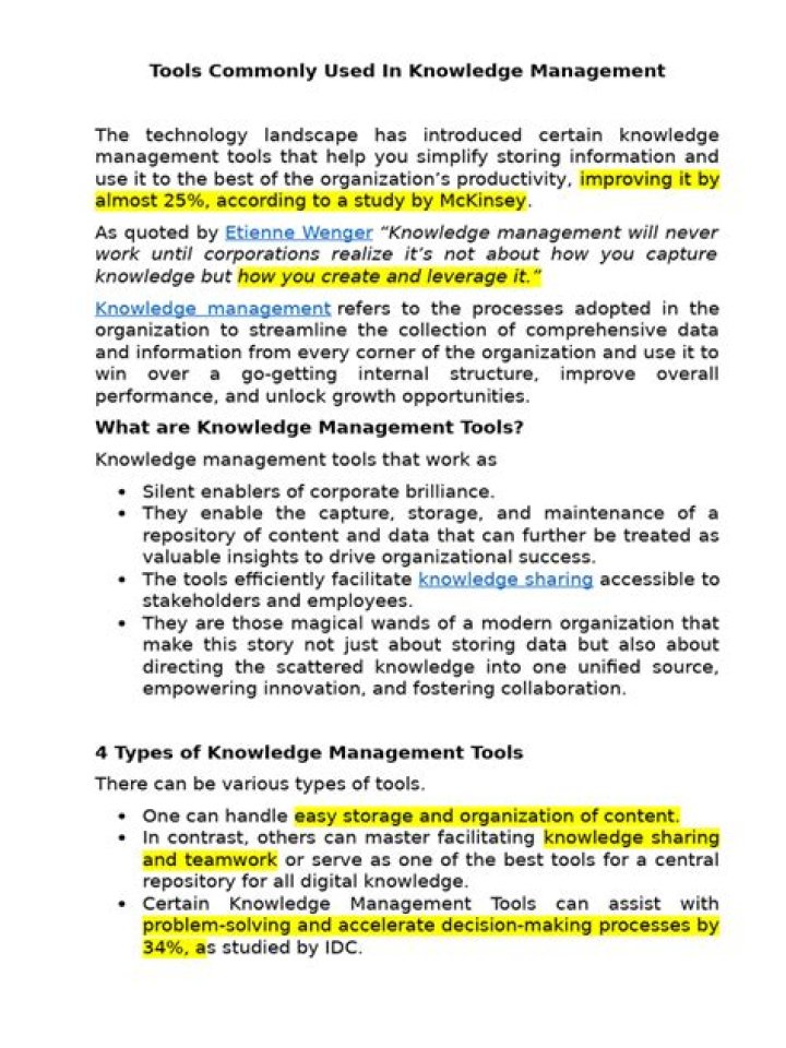 Essential Knowledge Management Tools PDF: Boost Team Efficiency