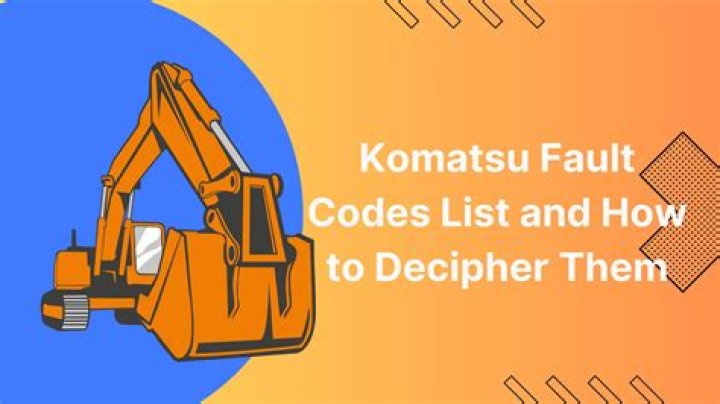 Komatsu Fault Codes List PDF – Free Download Now