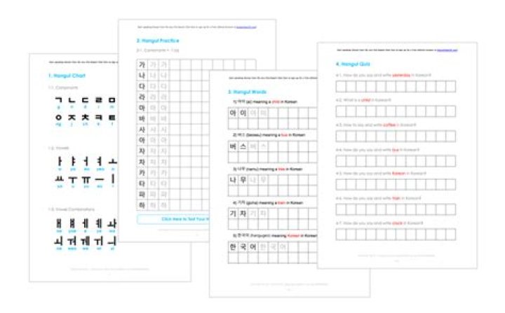 Korean Alphabet Worksheets for Beginners PDF – Easy Learning Guide