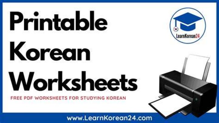 Free Korean Worksheets PDF – Download Printable Learning Resources