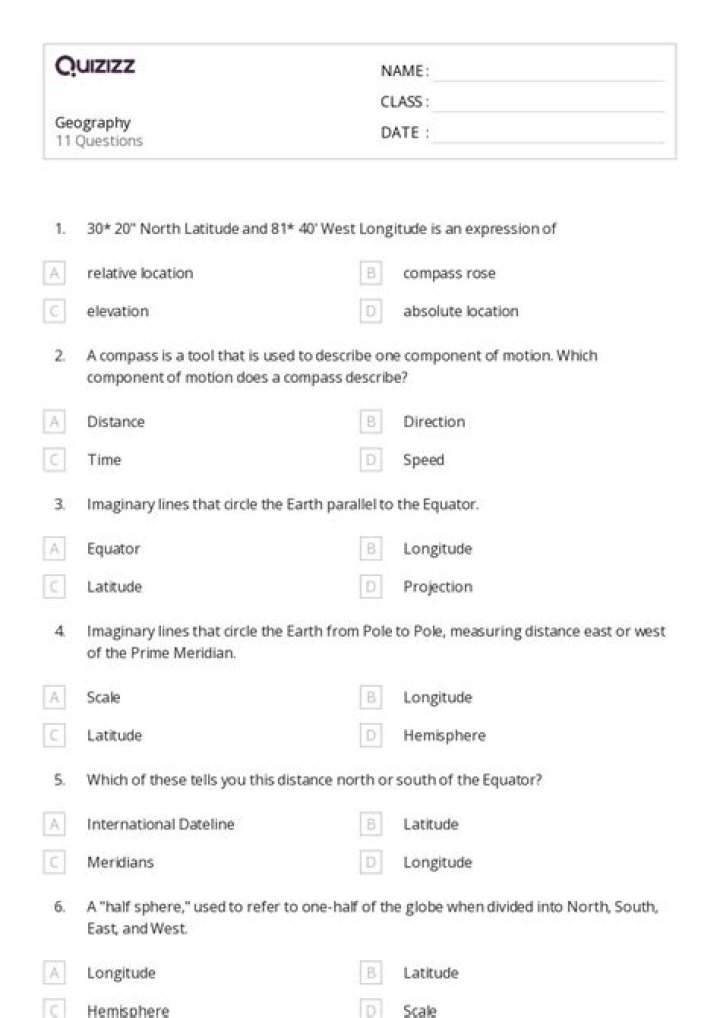 KS3 Geography Worksheets PDF: Perfect Practice for Students