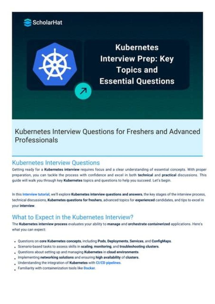 Master Kubernetes Interview Questions: PDF Guide