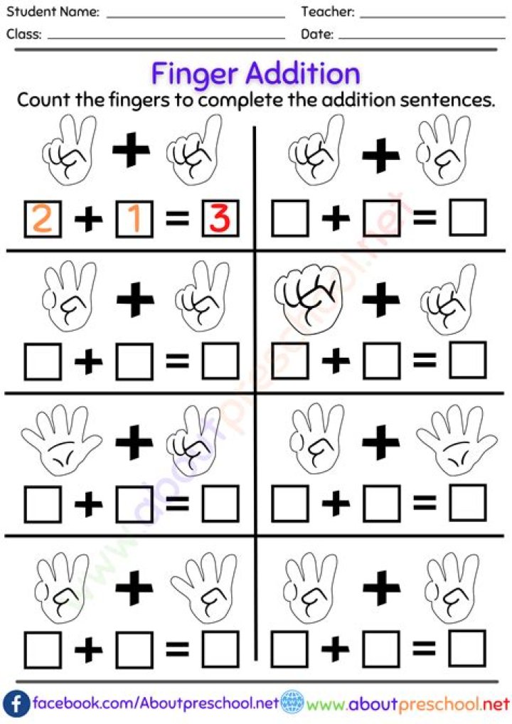 Free Printable Kumon Kindergarten Math Worksheets PDF