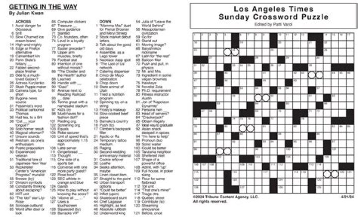 Today's La Times Crossword Answers PDF Now Available