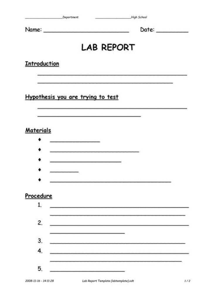 Lab Test Report Format PDF: Professional & Compliant Templates