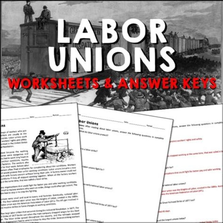 Labor Unions Worksheet PDF: Free Printable Workbook for Students & Educators