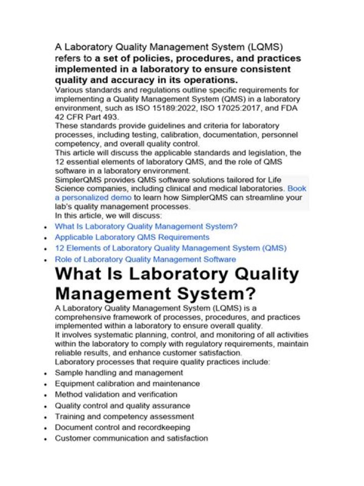 Laboratory Quality Management System PDF: Compliance & Best Practices