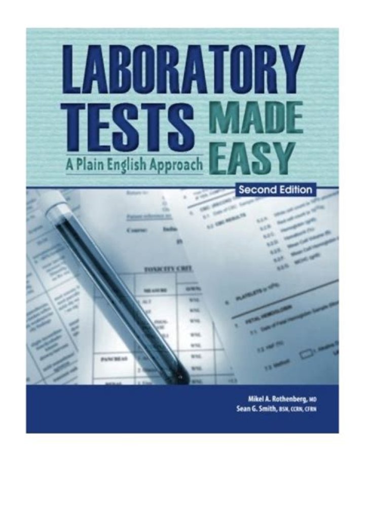 Laboratory Tests Made Easy: Free PDF Guide