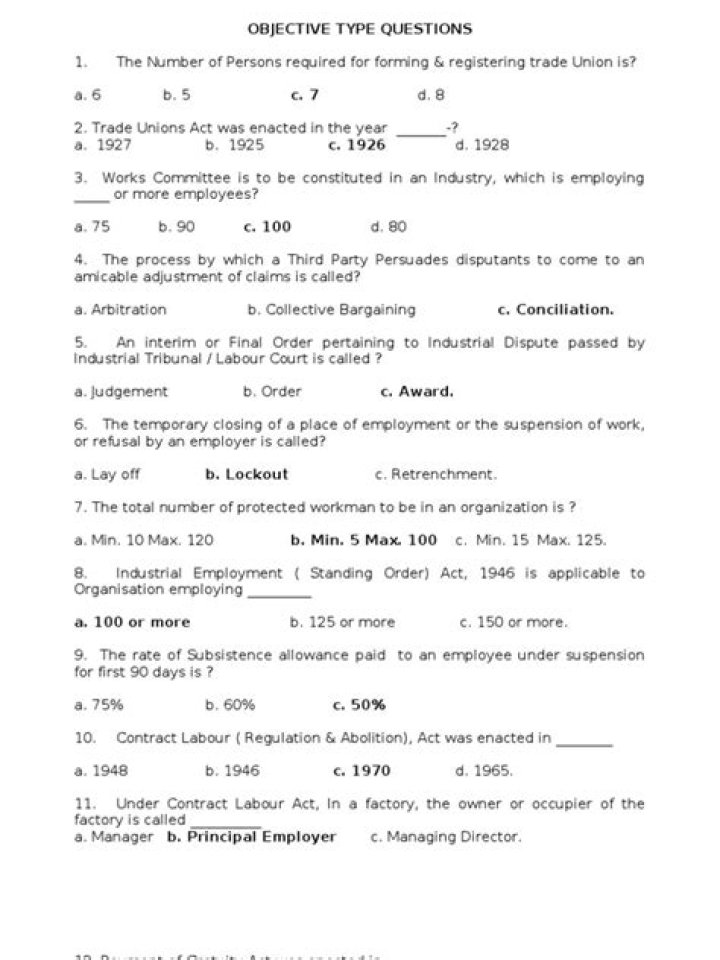 Labour Law Questions and Answers: Essential PDF Guide