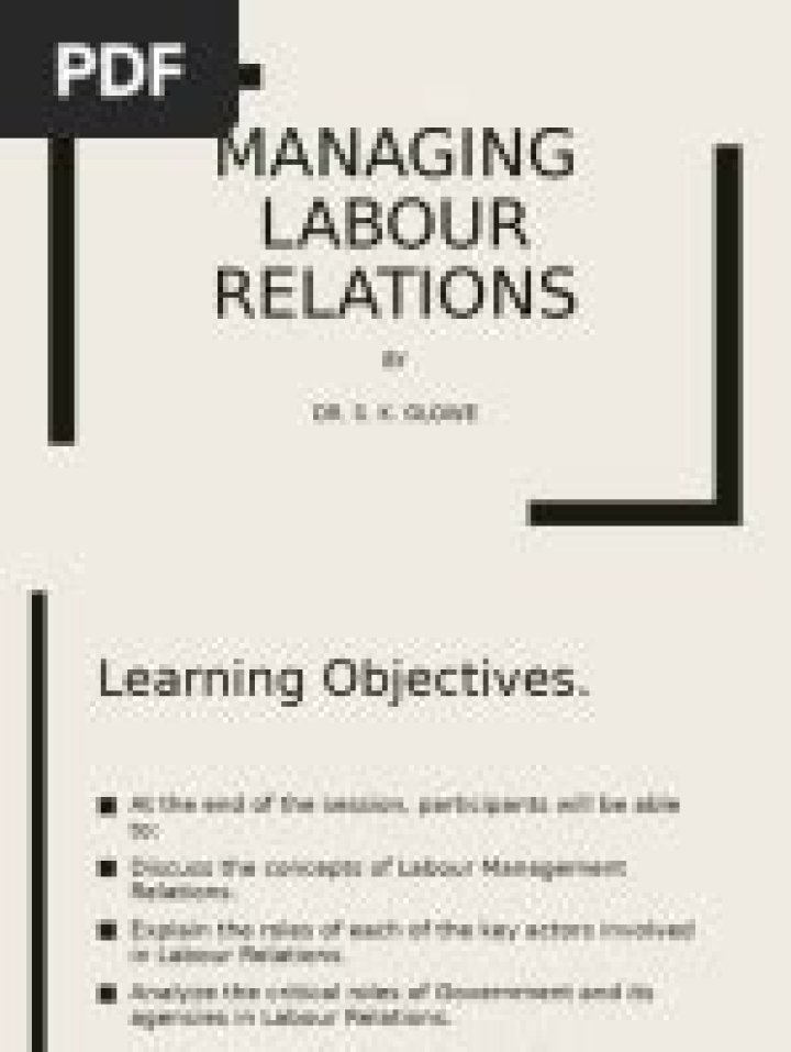 Labour Management Relations PDF: Key Insights & Strategies