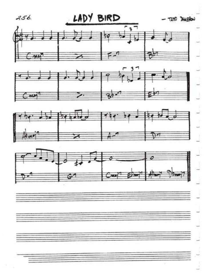 Lady Bird Lead Sheet PDF – Free Download for Carpenters