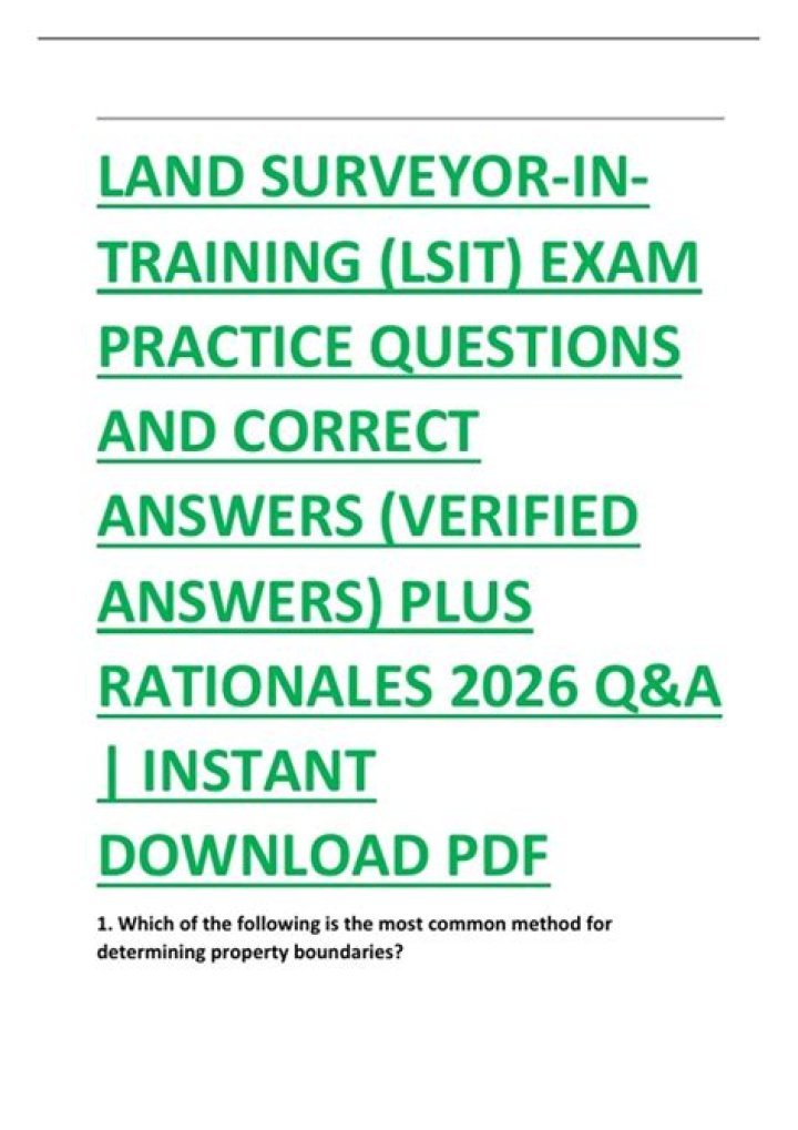 Land Surveyor Questions and Answers PDF: Essential Guide