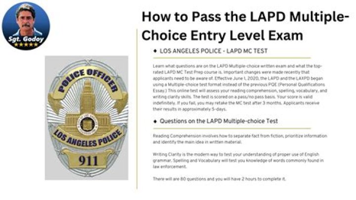 LAPD Multiple Choice Test Practice PDF – Instant Download