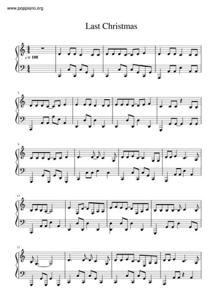 Free Last Christmas Sheet Music PDF – Instant Download
