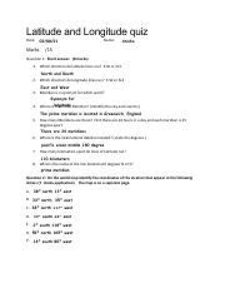 How to Conduct a Latitude and Longitude Test – PDF Guide