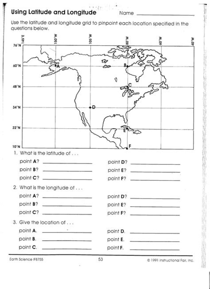 Latitude and Longitude Worksheets for 5th Grade PDF – Free Printable