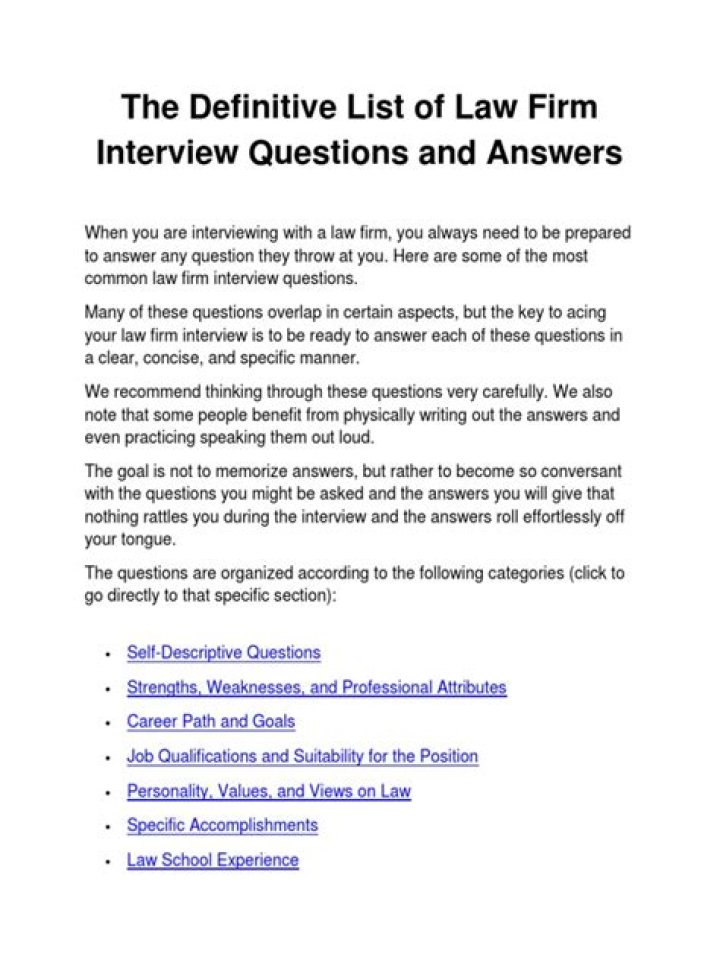 Law Firm Interview Questions & Answers PDF: Essential Insights for Aspiring Lawyers