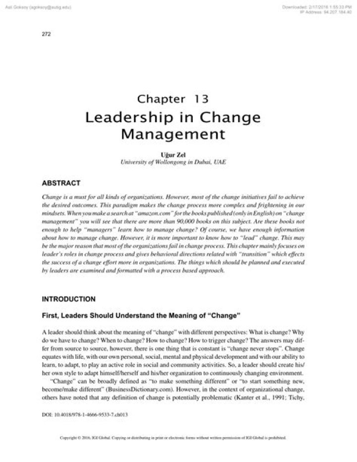 Leadership and Change Management: Master Change with Our Free PDF Guide