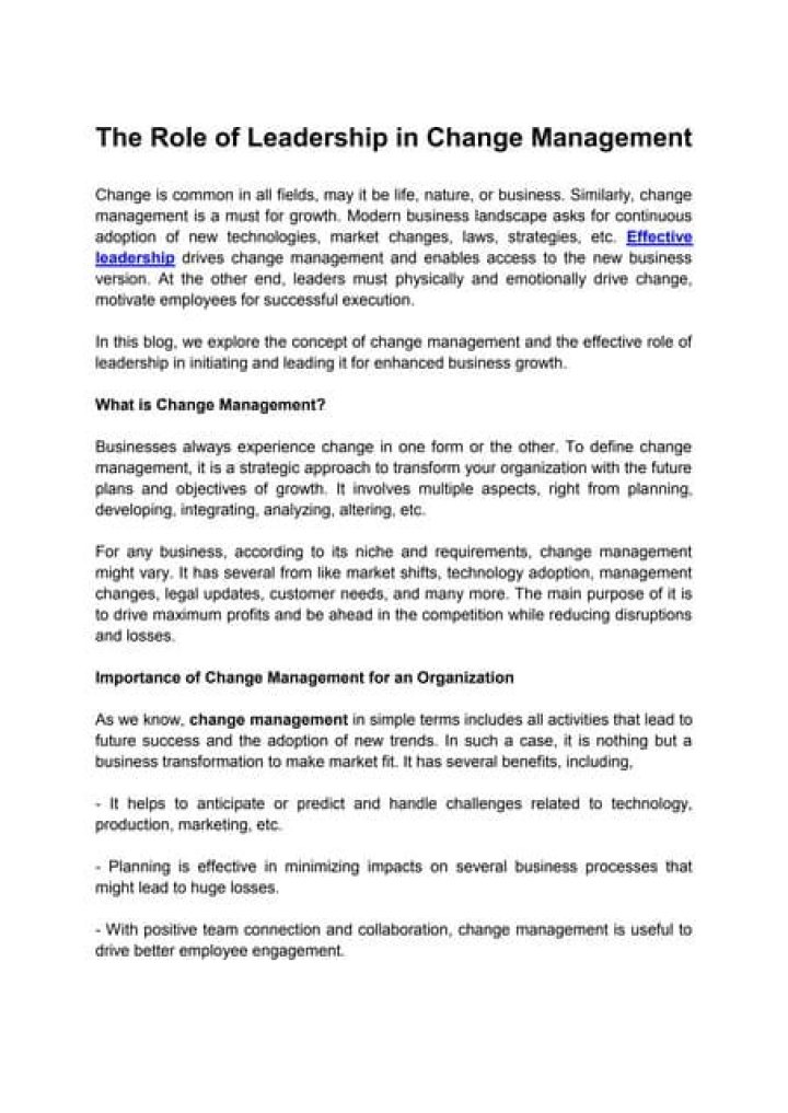 Mastering Leadership in Change Management: Essential PDF Guide