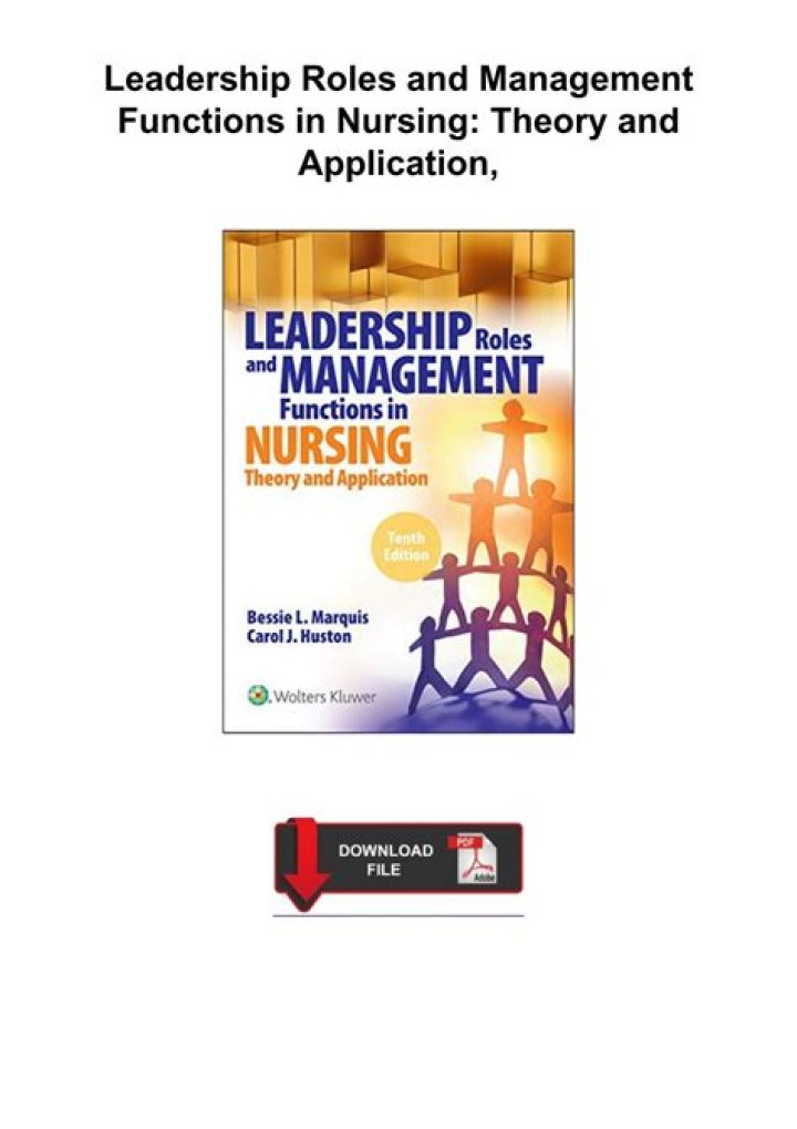 Leadership Roles and Management Functions in Nursing: 10th Edition PDF Guide