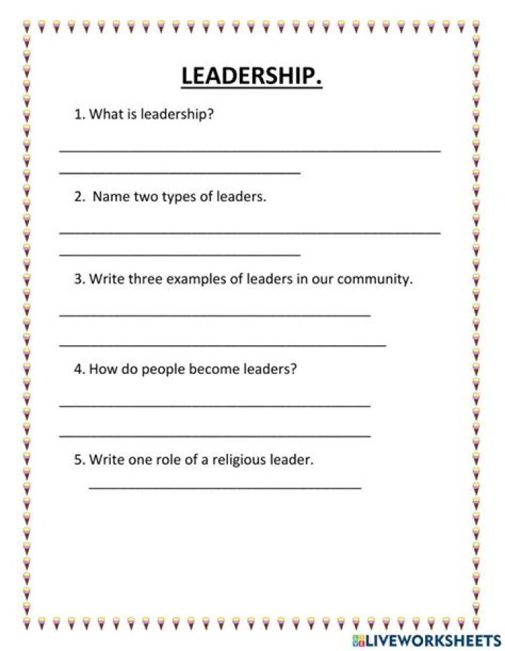 Leadership Worksheets for High School Students PDF – Free Download