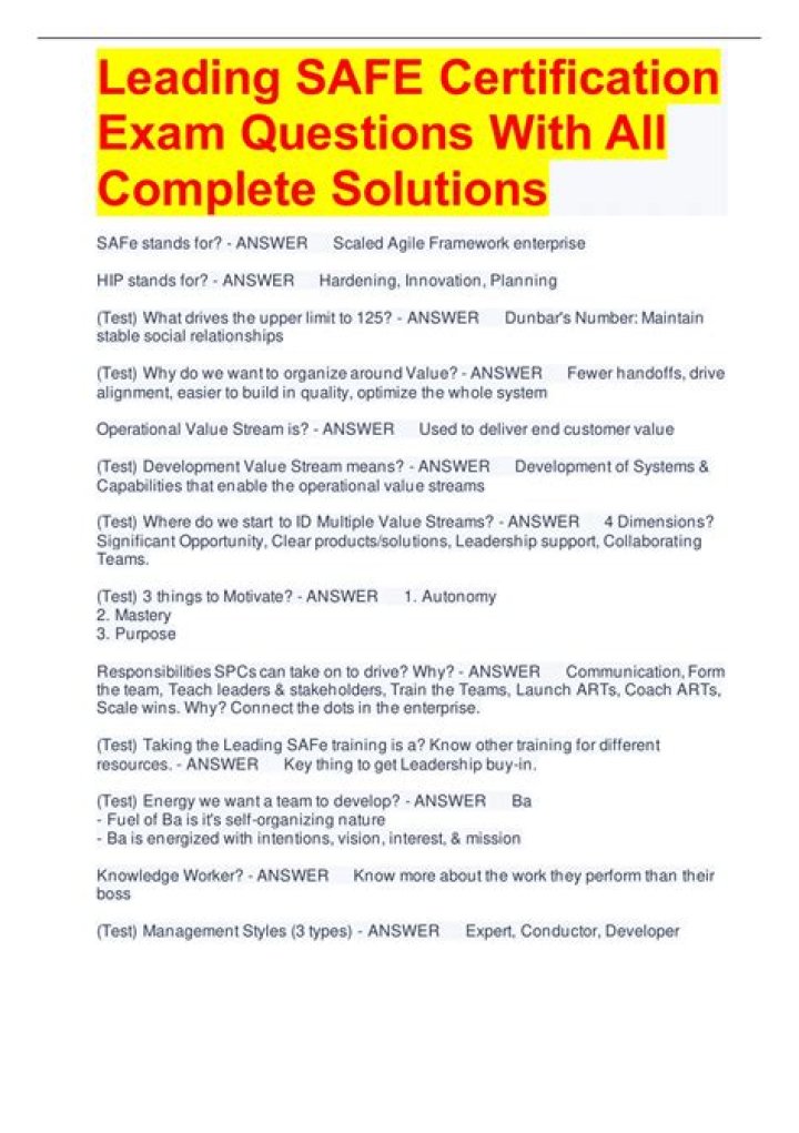 Leading Safe Certification Exam Questions & Answers PDF