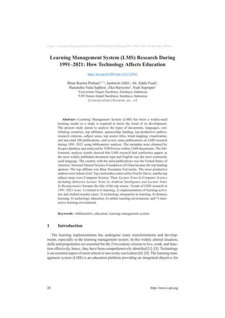 Top Learning Management System Research Papers PDF for Academic Excellence