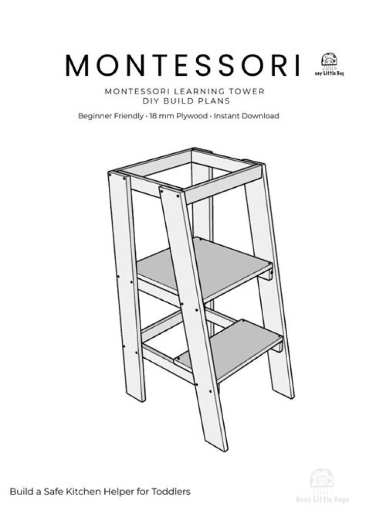 Download Free Learning Tower Plans PDF for Safe Child Play