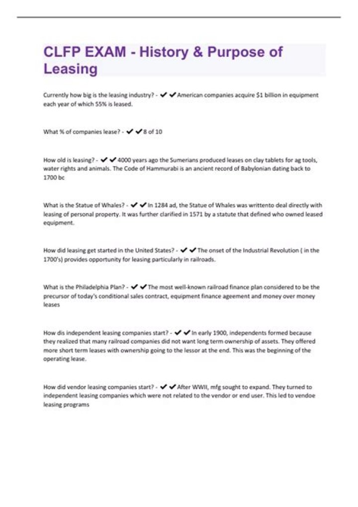Leasing Questions & Answers PDF – Expert Answers Now