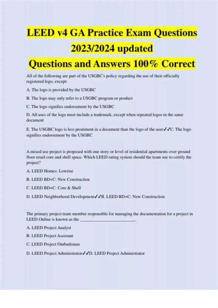 LEED GA Questions and Answers PDF: Master Exam prep