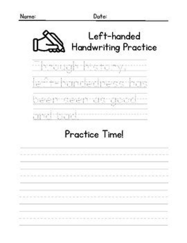 Free Left-Handed Writing Worksheets PDF for Improved Pen Control