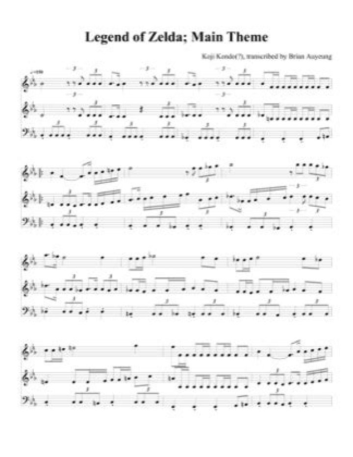 Download Legend of Zelda Theme Piano Sheet Music PDF – Perfect for Practice