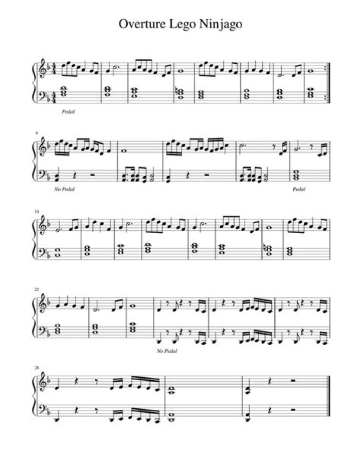 LEGO Ninjago Built to Protect Sheet Music PDF – Perfect for Fans