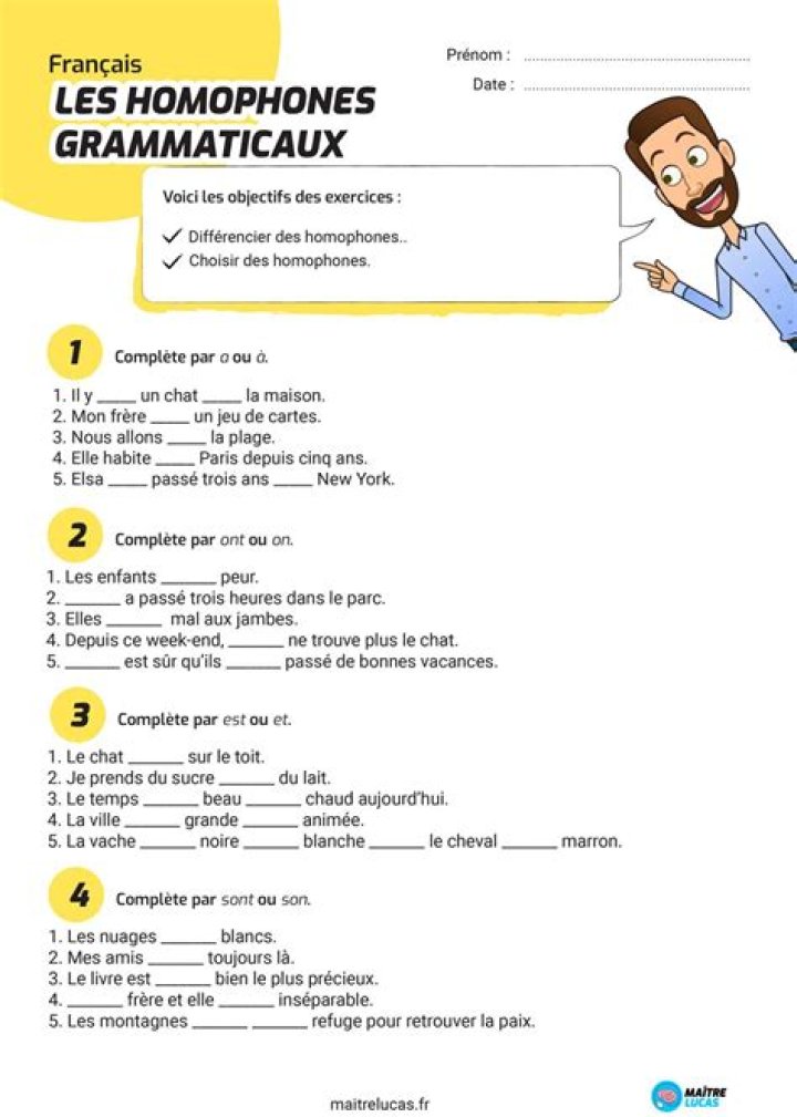 Liste Complète des Homonymes PDF – Gratuit à Télécharger