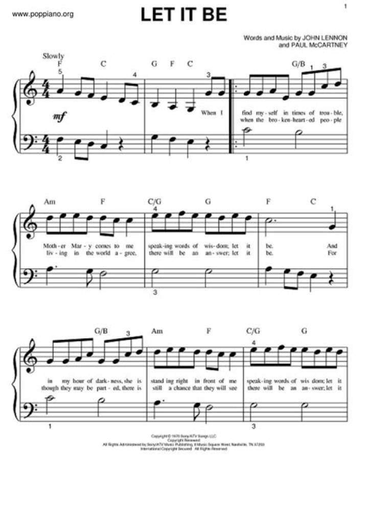 Let It Be Christmas Sheet Music PDF Free Download