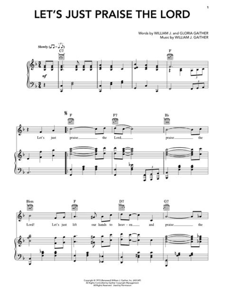Let's Just Praise the Lord Sheet Music PDF Download