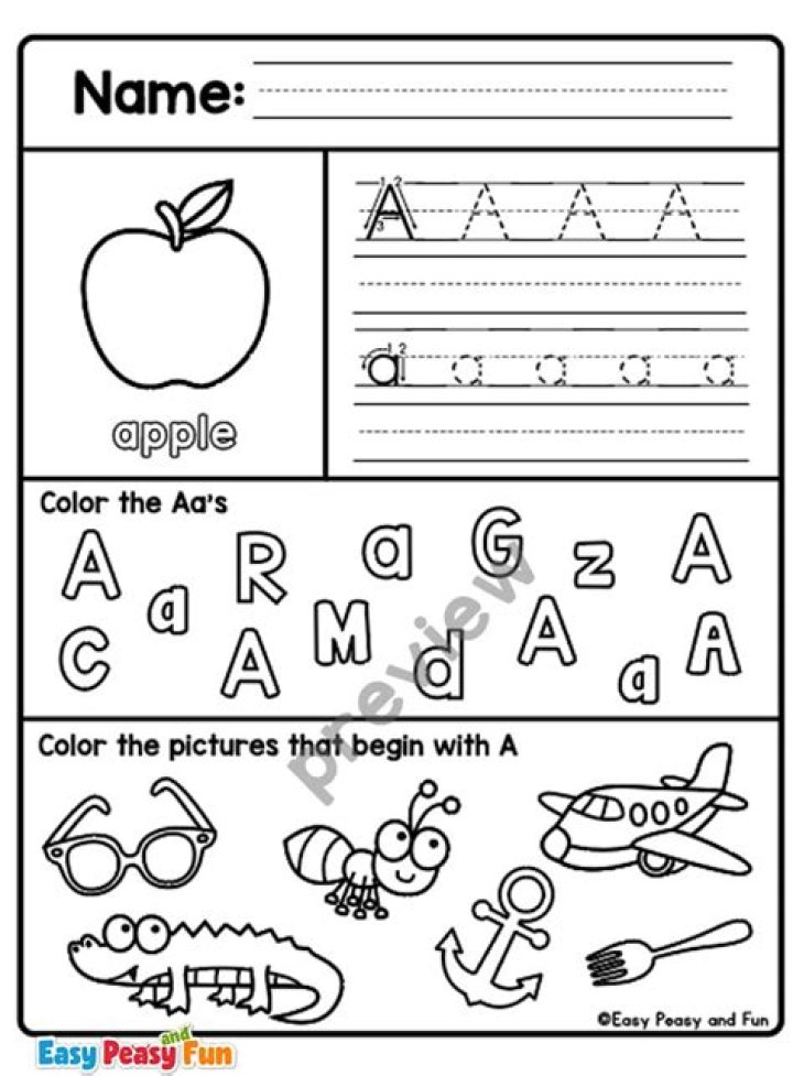 Free Preschool Letter A Worksheets PDF – Download Now
