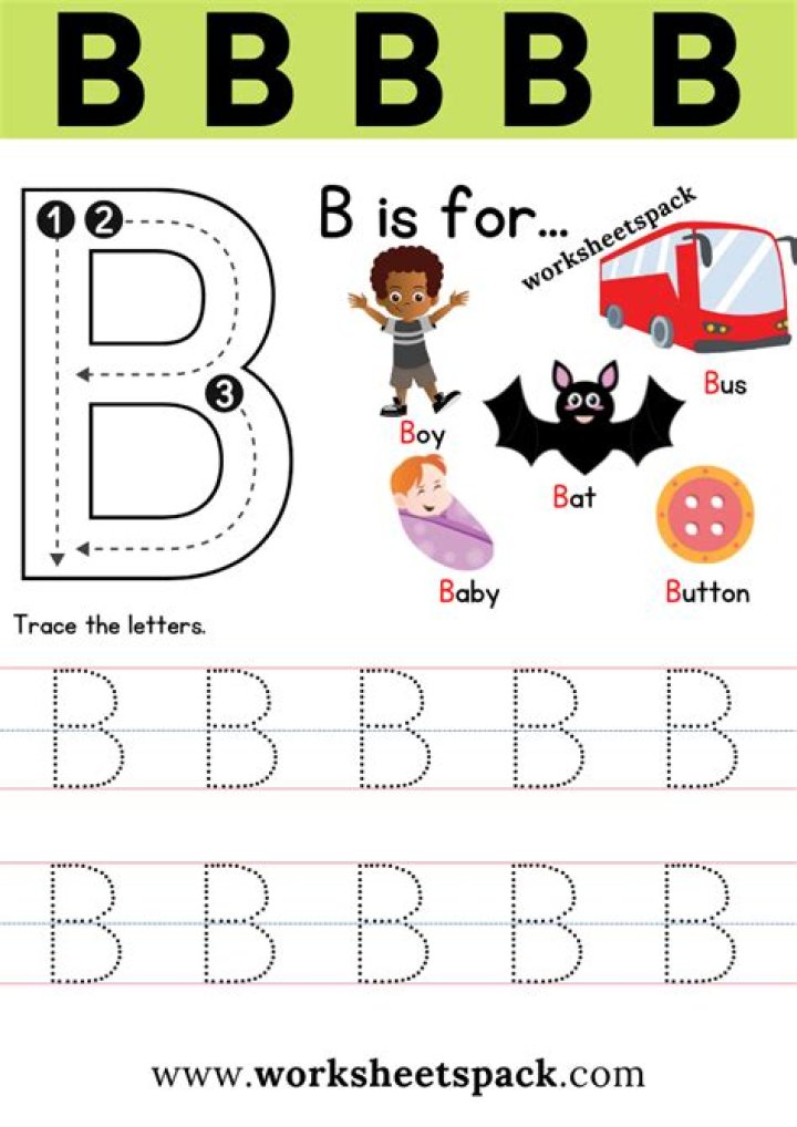 Letter B Worksheets for Kindergarten PDF – Printable Fun Learning