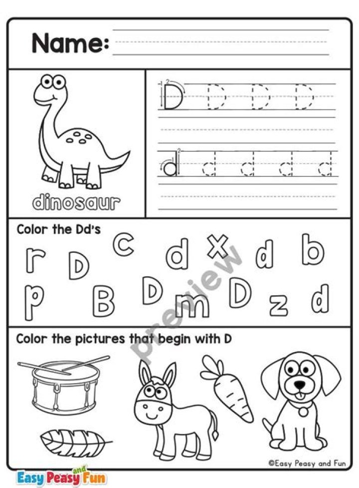 Free Letter D Worksheets PDF – Download Now for Free
