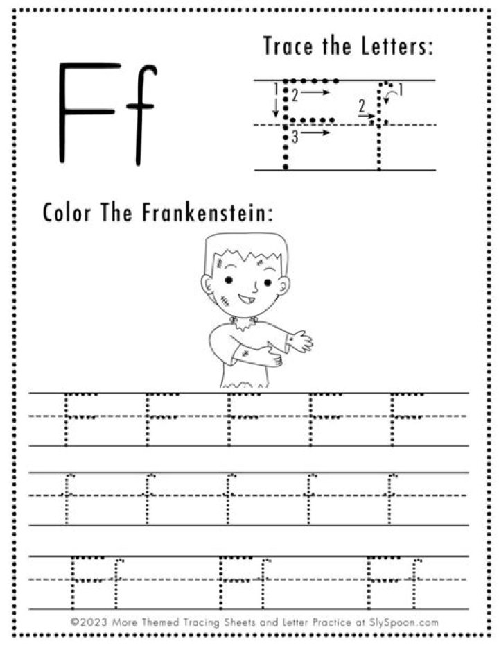 Free Printable Letter F Tracing Worksheets PDF for Kids