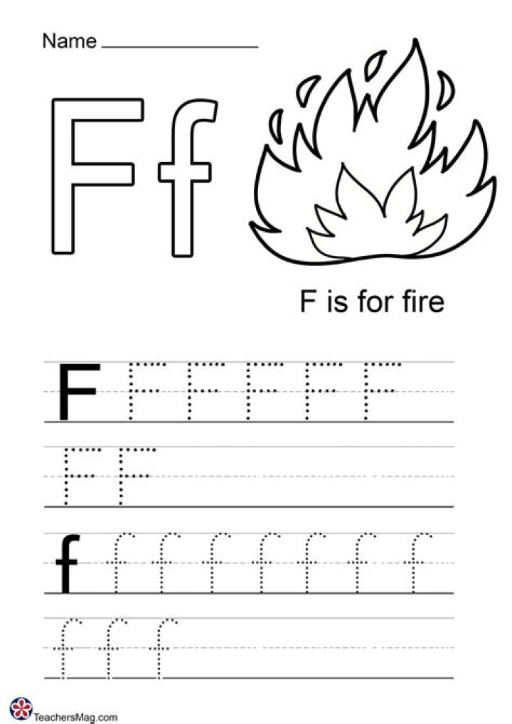 Free Letter F Worksheets for Kindergarten PDF – Printable Learning