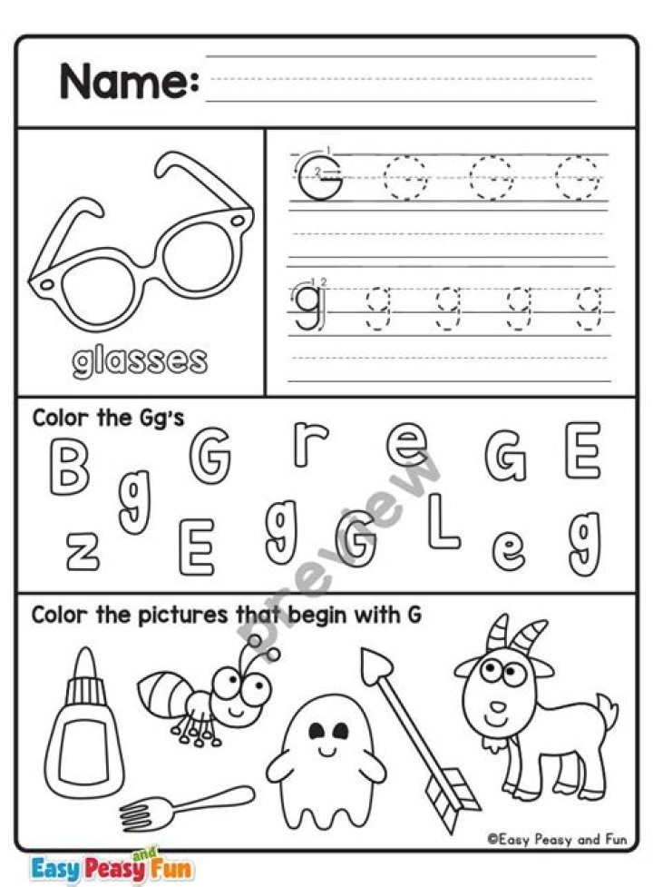 Free Printable Letter G Worksheets PDF – Instant Download