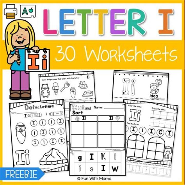 Free Letter I Worksheets PDF for Kids – Instant Download