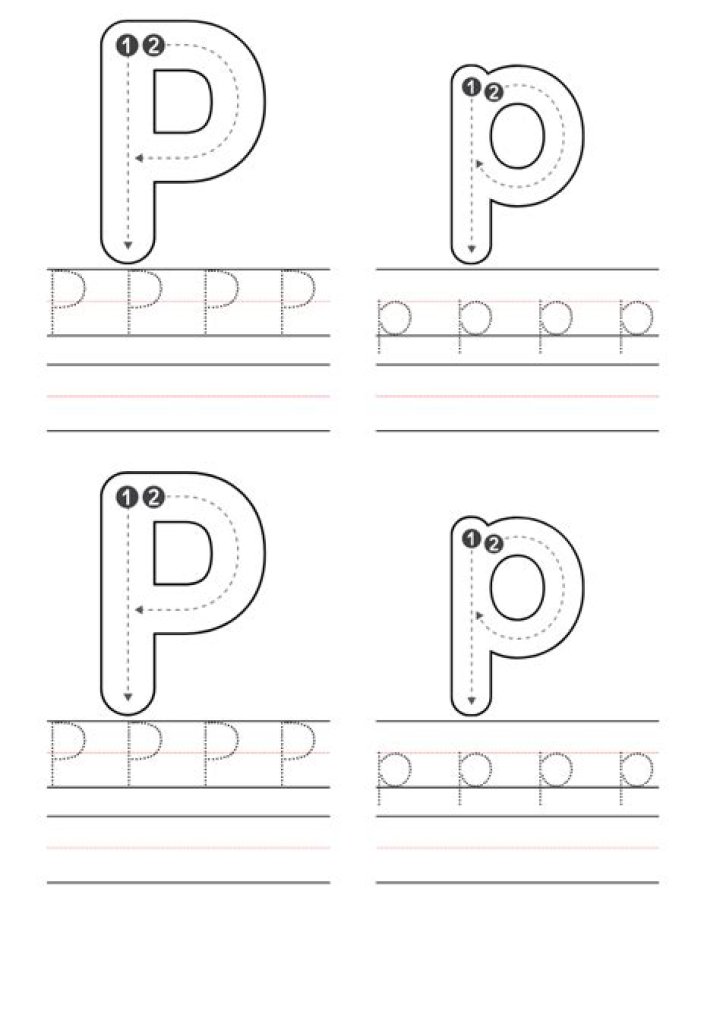 Printable Letter P Worksheets PDF for Early Learners