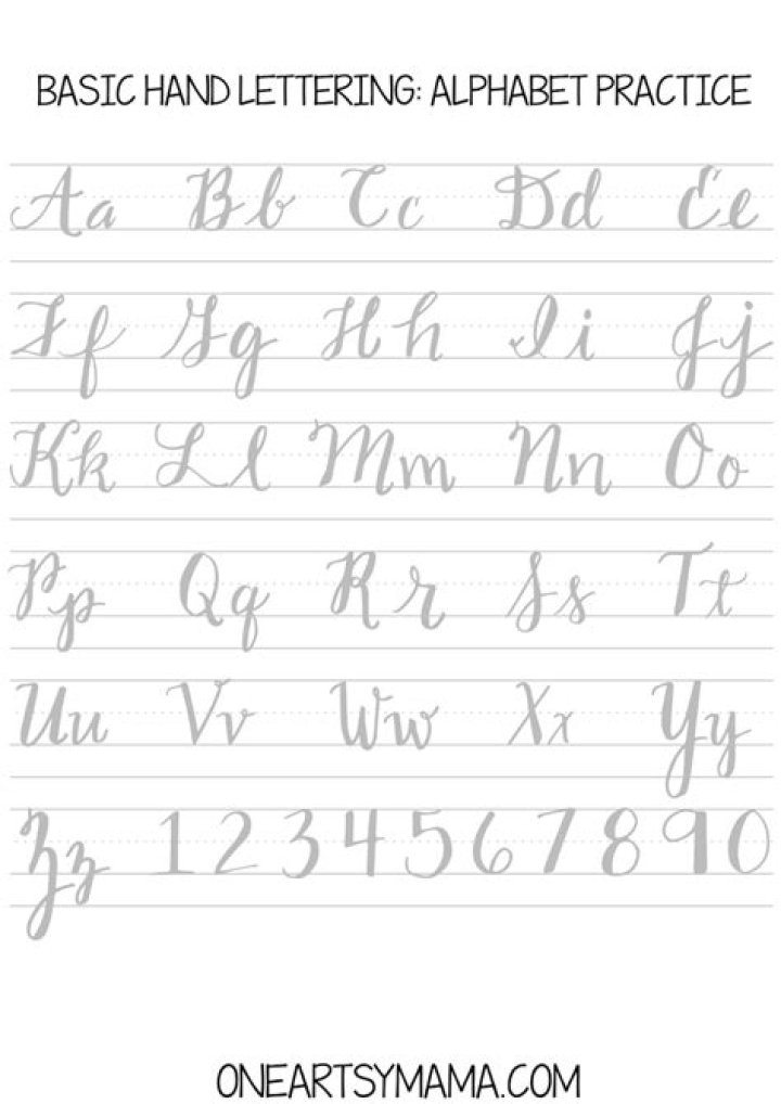Free Lettering Practice Sheets PDF for Perfecting Your Handwriting