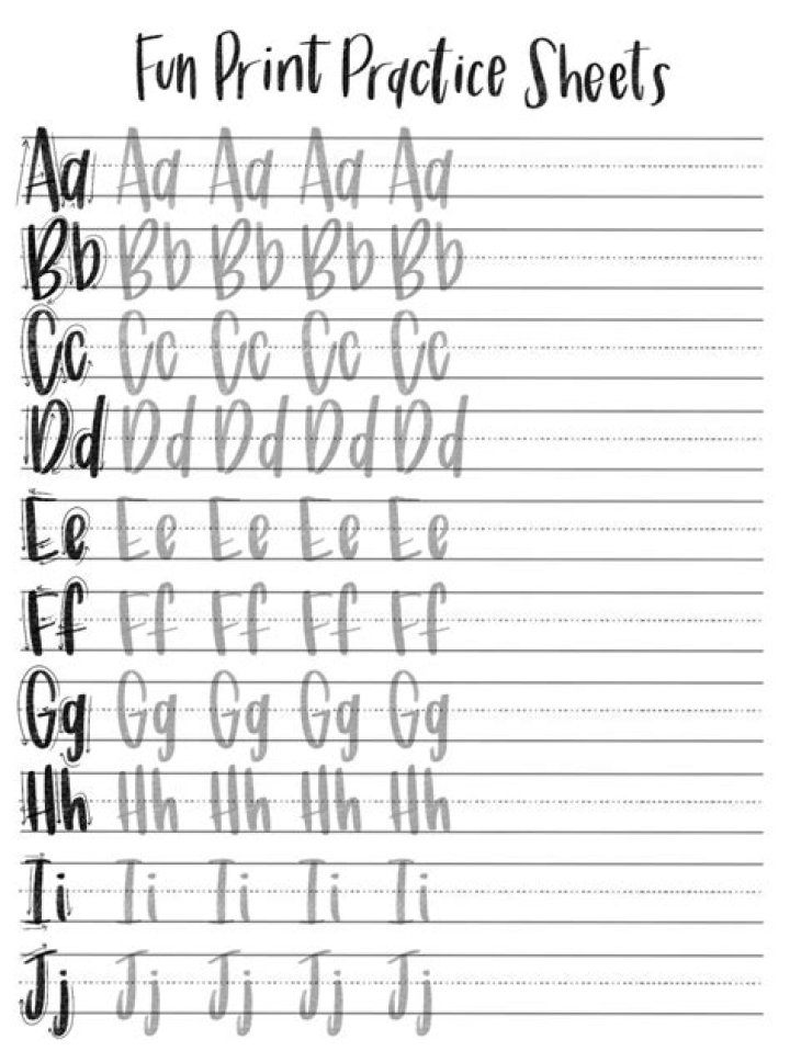 Free Lettering Practice Worksheets PDF – Perfect for Every Skill Level