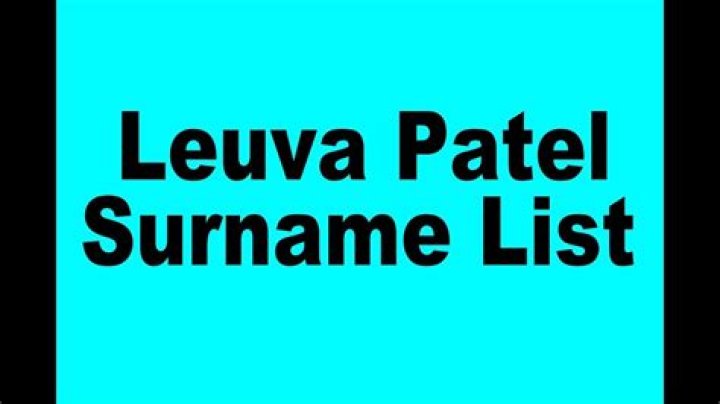 Leuva Patel Surname List PDF: Complete Downloadable Guide